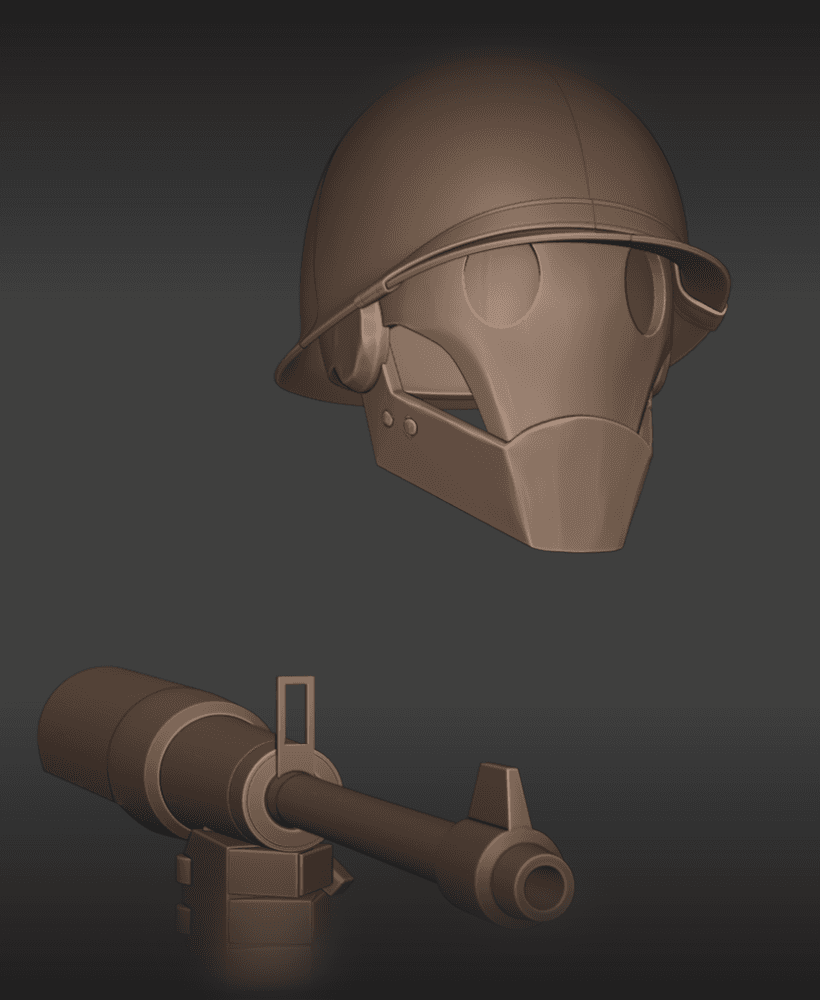 GI robot mask 3d model