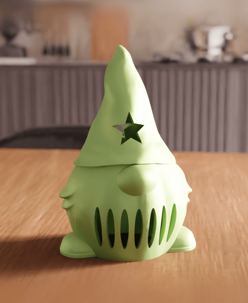 Gnome Tea Light Candle Luminary 3d model