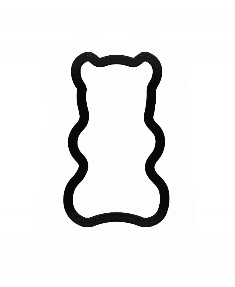 Gummy Bear Cookie Cutter STL File - 4 inches 3d model