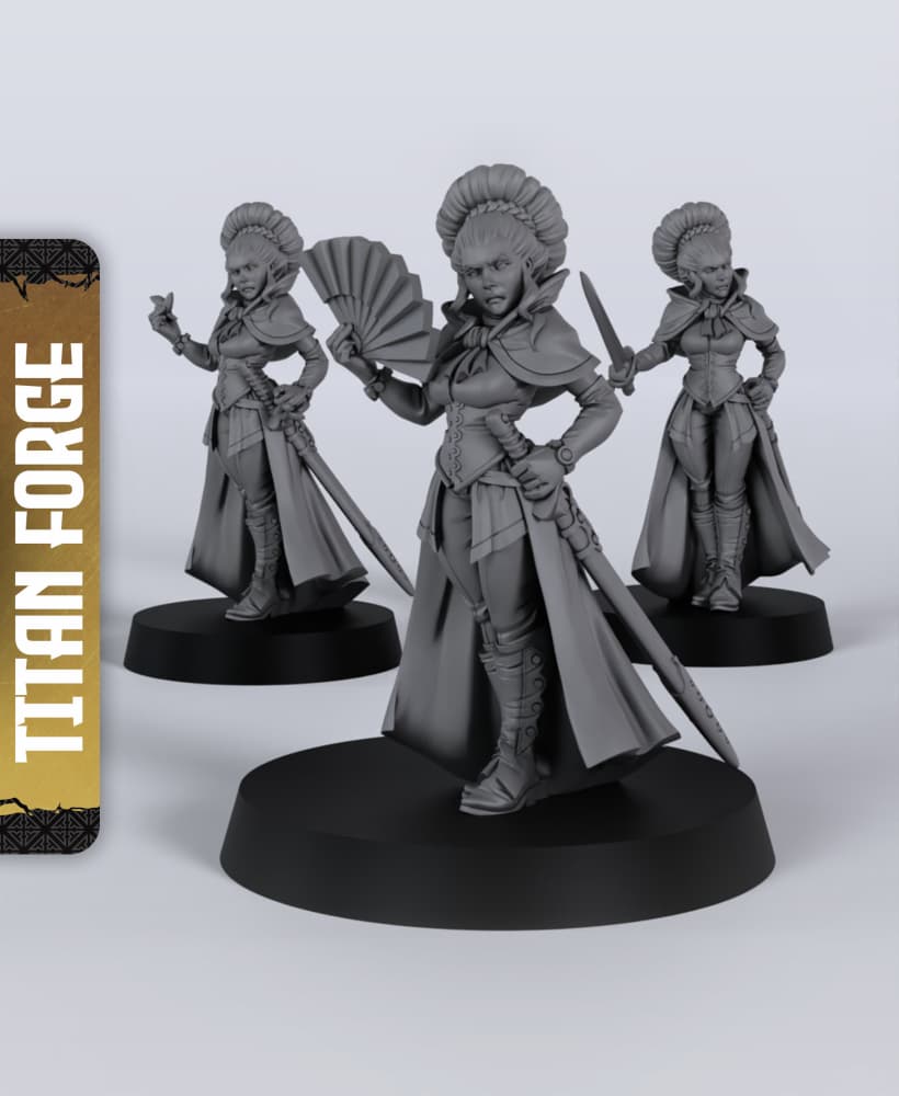 Human Rogue - With Free Dragon - 5e DnD Inspired for RPG and Wargamers 3d model