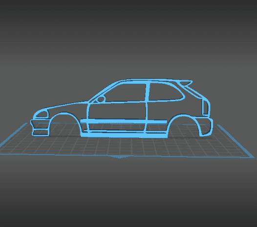 Honda - Civic Ek Wall Art 3d model