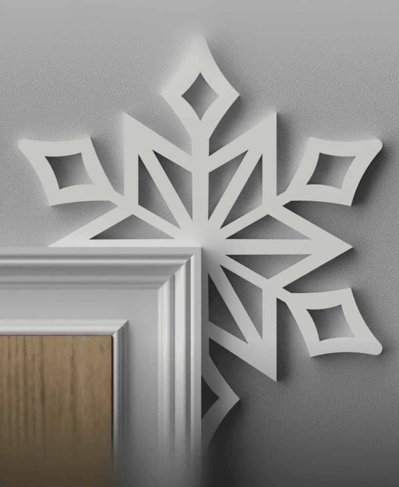 Snowflake Door Topper 3d model