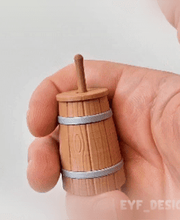 Butter Churner Clicker Fidget Toy 3d model