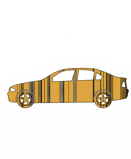 e46 4 door 3D Car Flip Art Desk Display 3d model