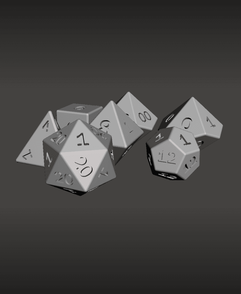 Coinflip Dice Set - Large 3d model