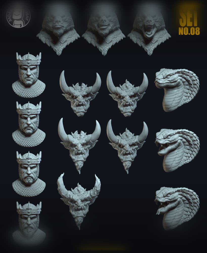 Head Pack SET.08 3d model