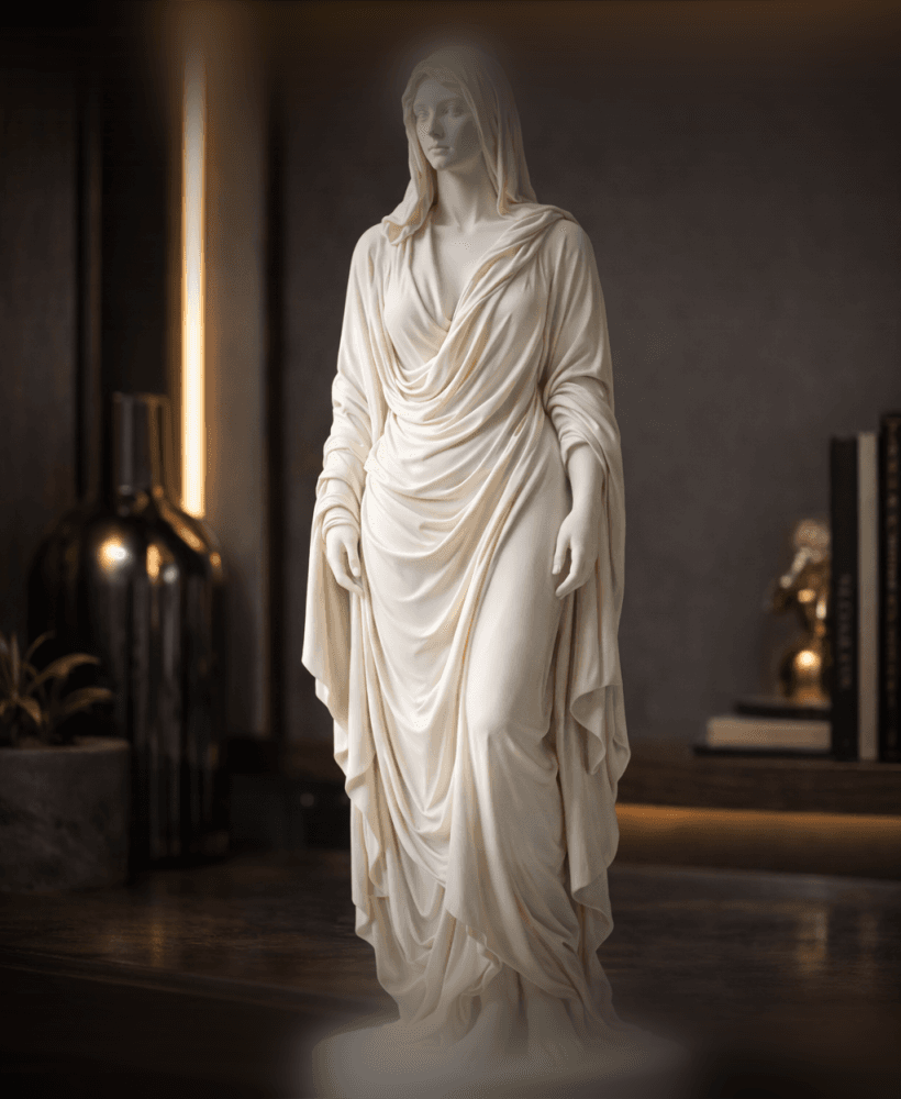 Virgin Statue STL – Classical Marble Female Sculpture for 3D Printing 3d model