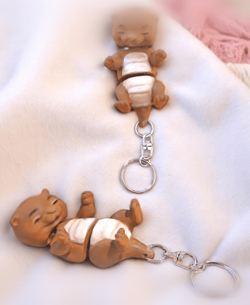Baby Otter Flexi Keychain 3d model