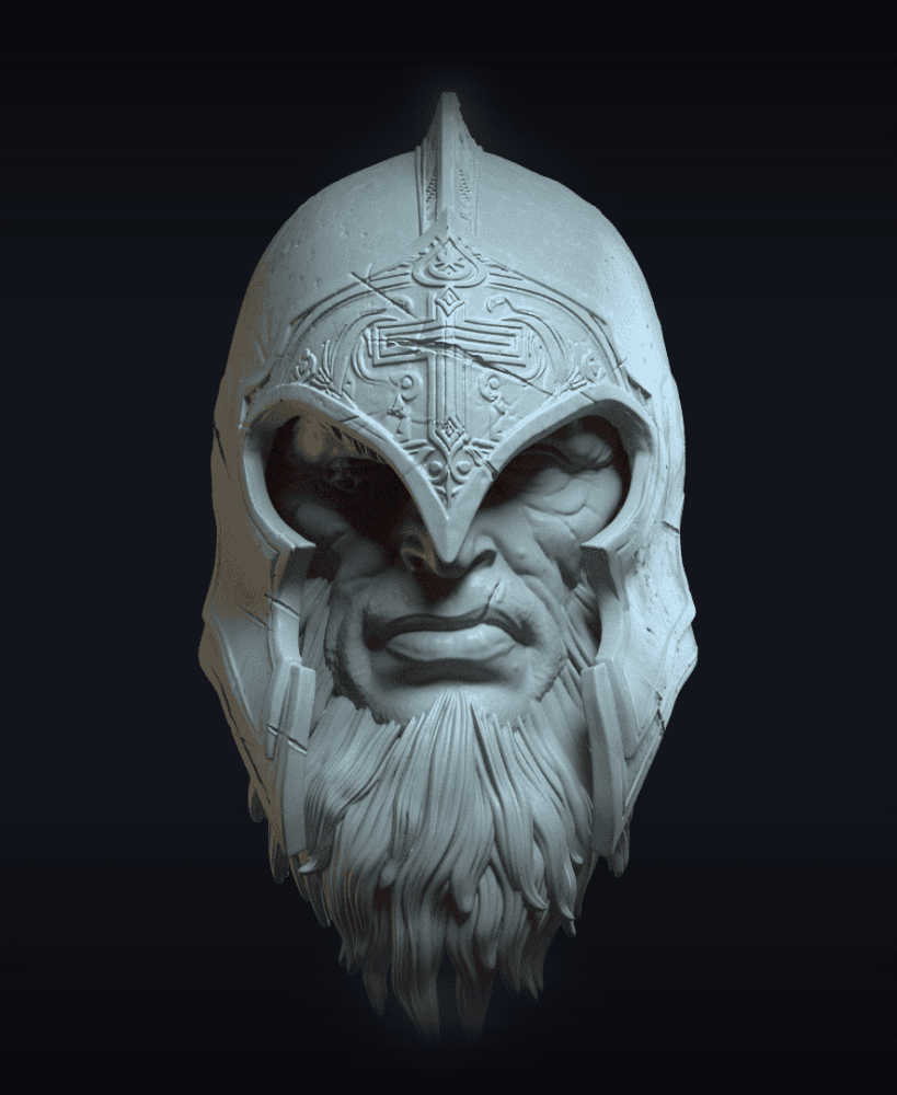 Thalor BlackBlade v4 Action Figure Head 3d model