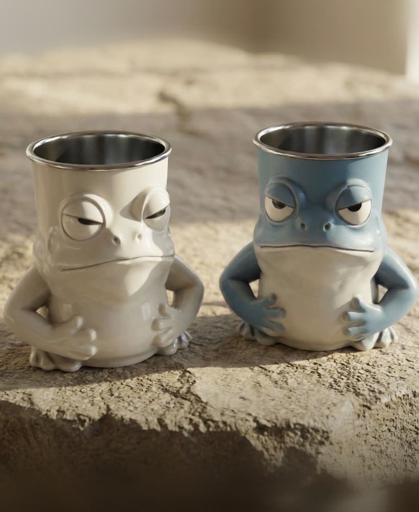 Judgmental Frog Tumbler 3d model
