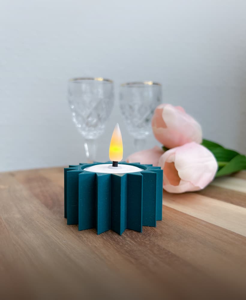 Tea light Jagged 3d model