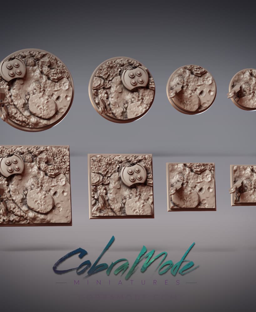 Discarded Sword Base Pack (8pcs) - Round and Square Versions 3d model