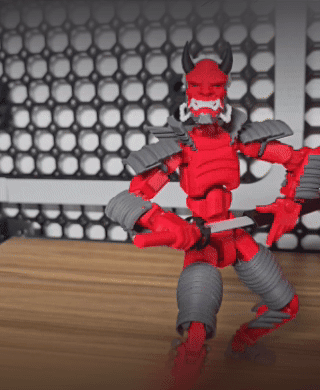 Cyber Oni-Samurai 13 – Premium STEP + GLB Files 3d model