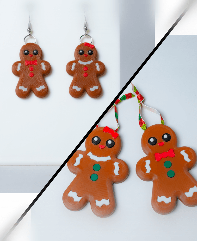 Gingerbread Couple Bundle - Gingerbread Man and Girl 3d model