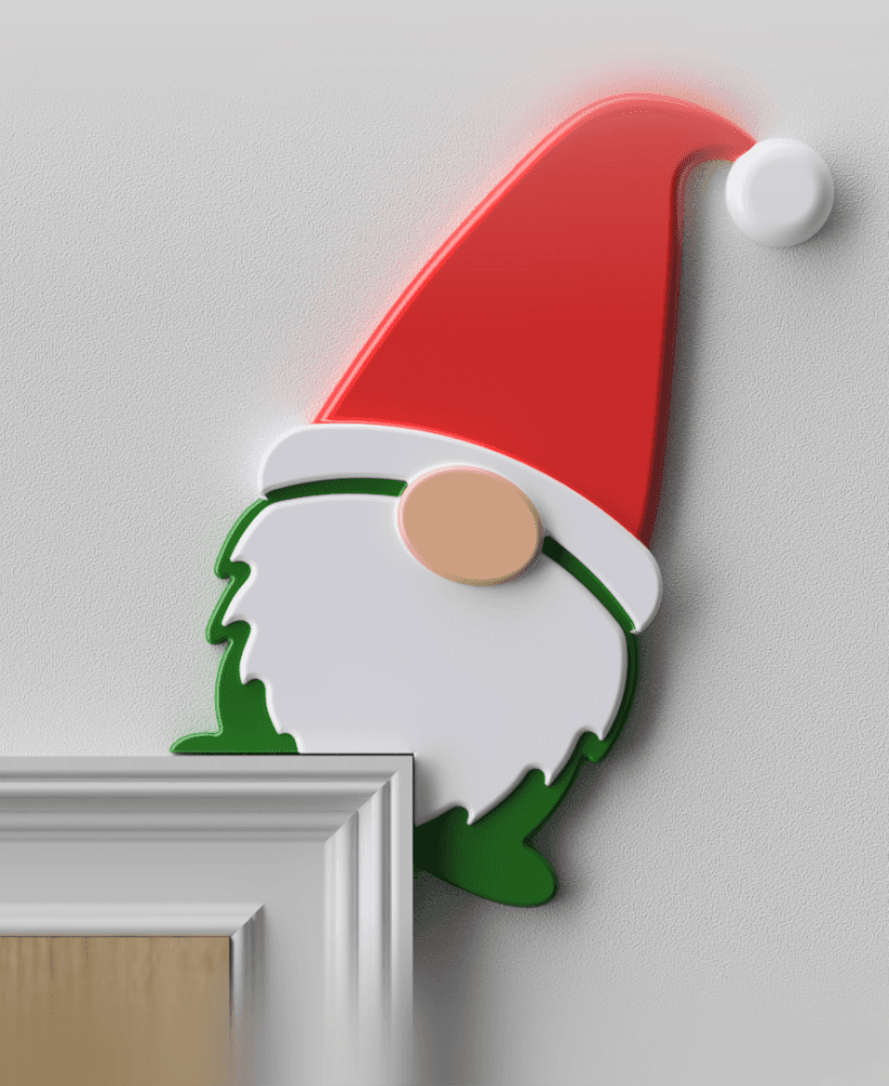 Christmas Gnome Door Topper 3d model