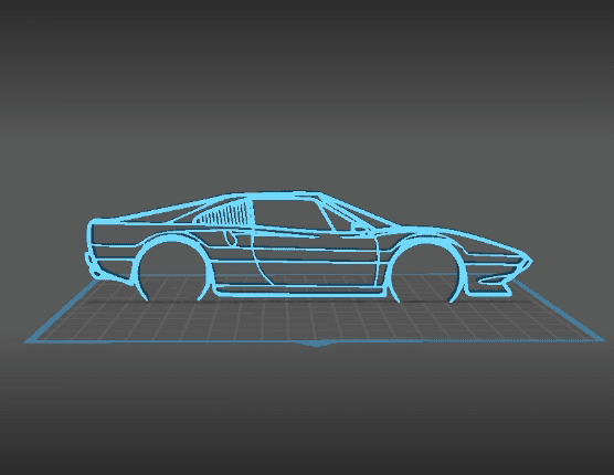 Ferrari - 308 GTS QV Wall Art 3d model