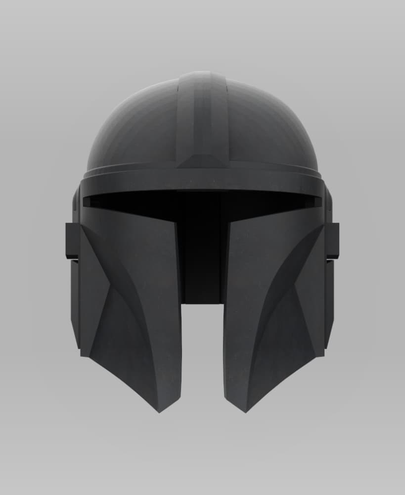 Mandalorian Helmet - Star Wars (Assembled Version) 3d model