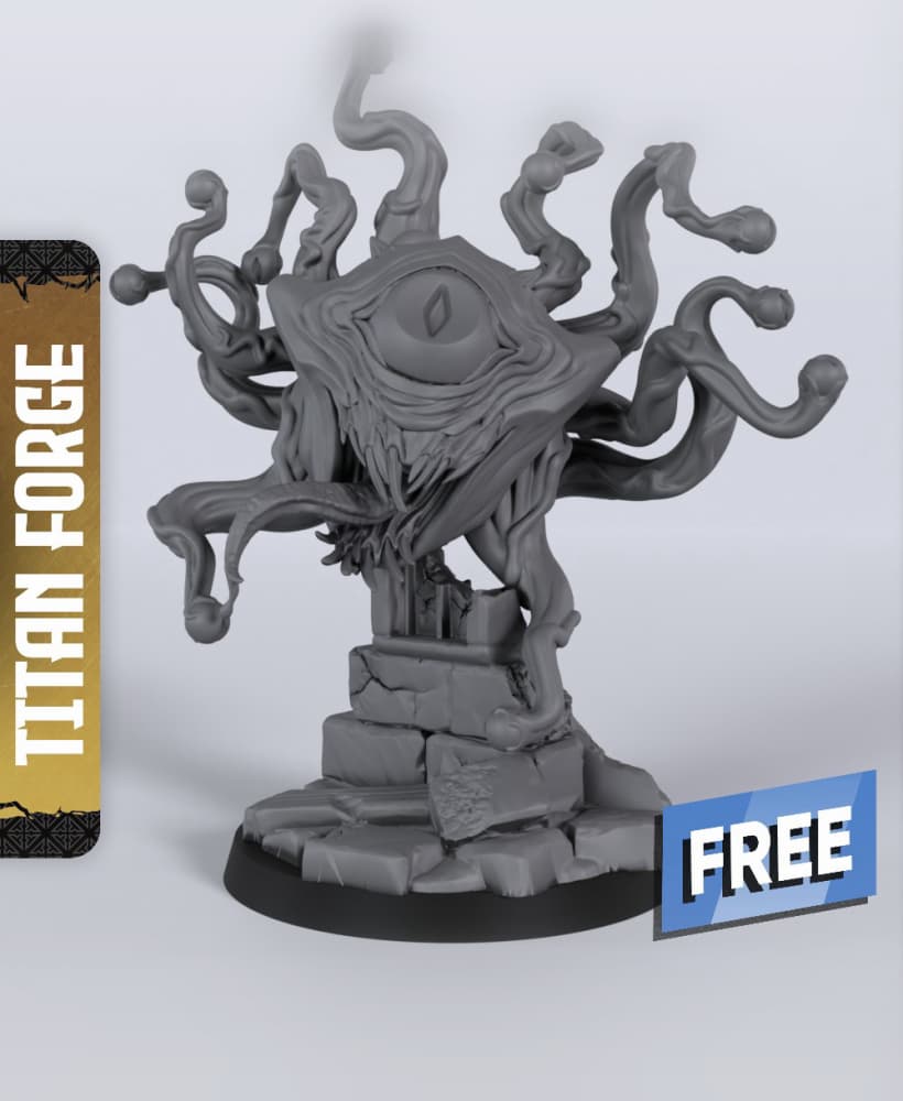 Beholder - With Free Dragon - 5e DnD Inspired for RPG and Wargamers 3d model