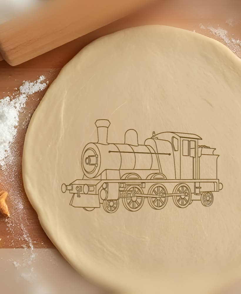 Train Cookie Cutter, Biscuit Cutter 3d model
