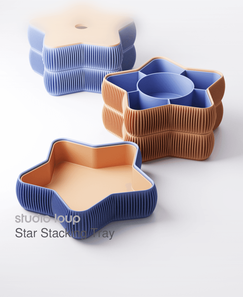 Star Stacking Tray 3d model
