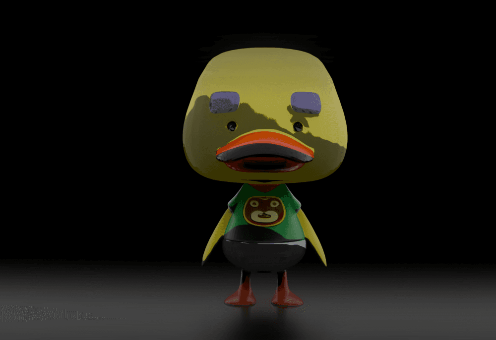 Printable 3D Duck Model STL File for Toy Decoration or Display Low-poly 3D print model 3d model