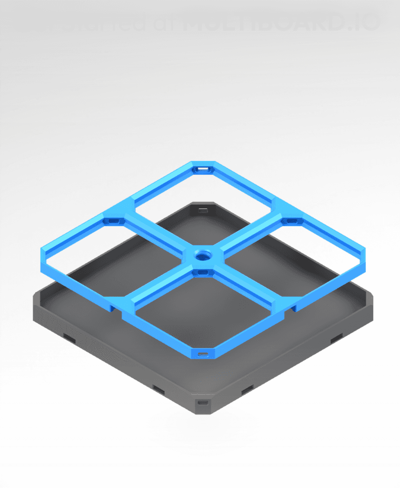 2x2 LU - Drop-In Multibin Panel 3d model