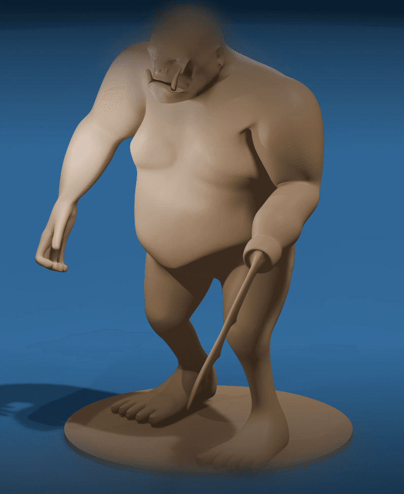 Sword armed Orc 3d model