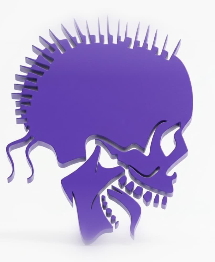 Crazy Skull Wall Art 3d model