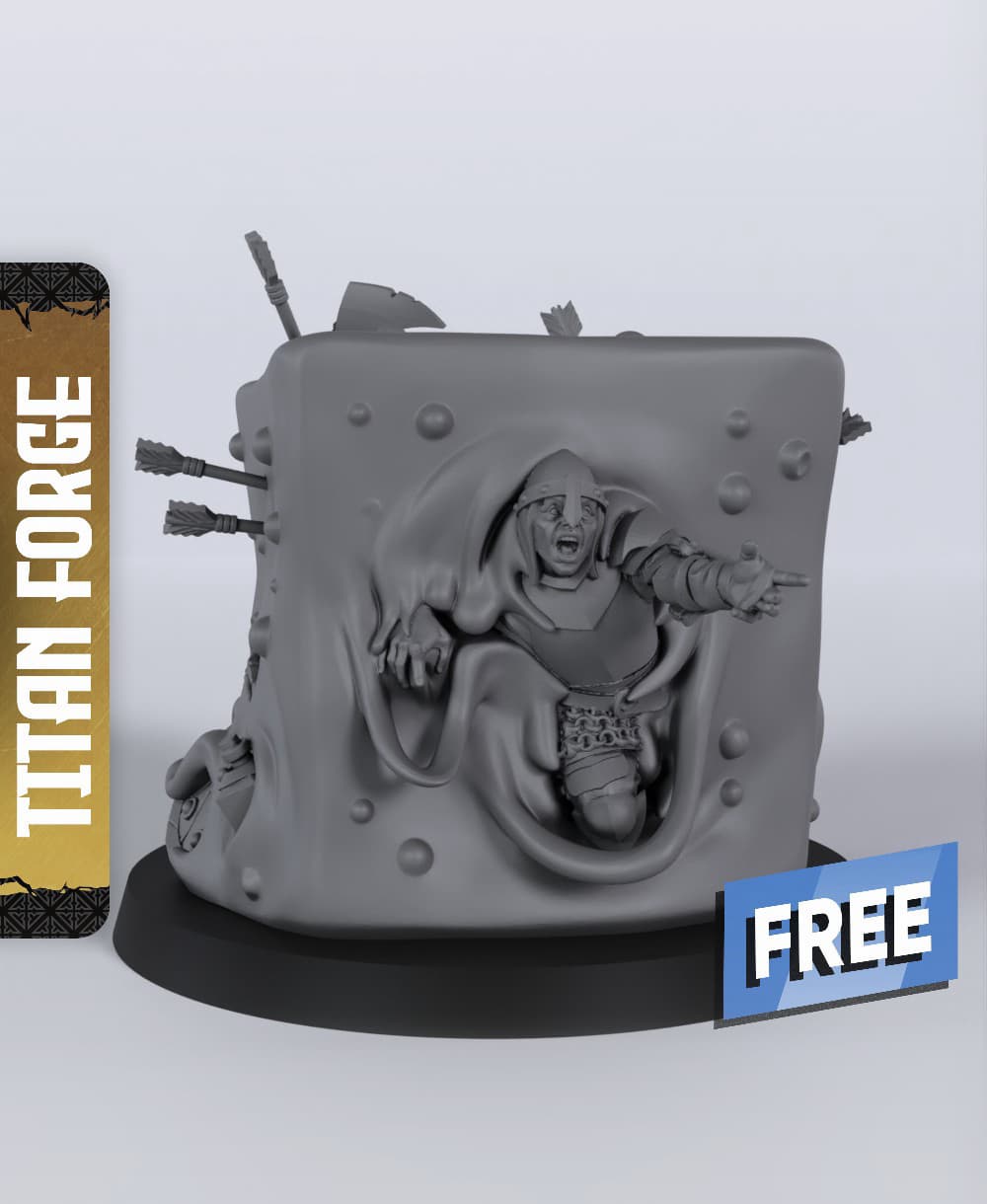 Gelatinous Cube - With Free Dragon - 5e DnD Inspired for RPG and Wargamers 3d model