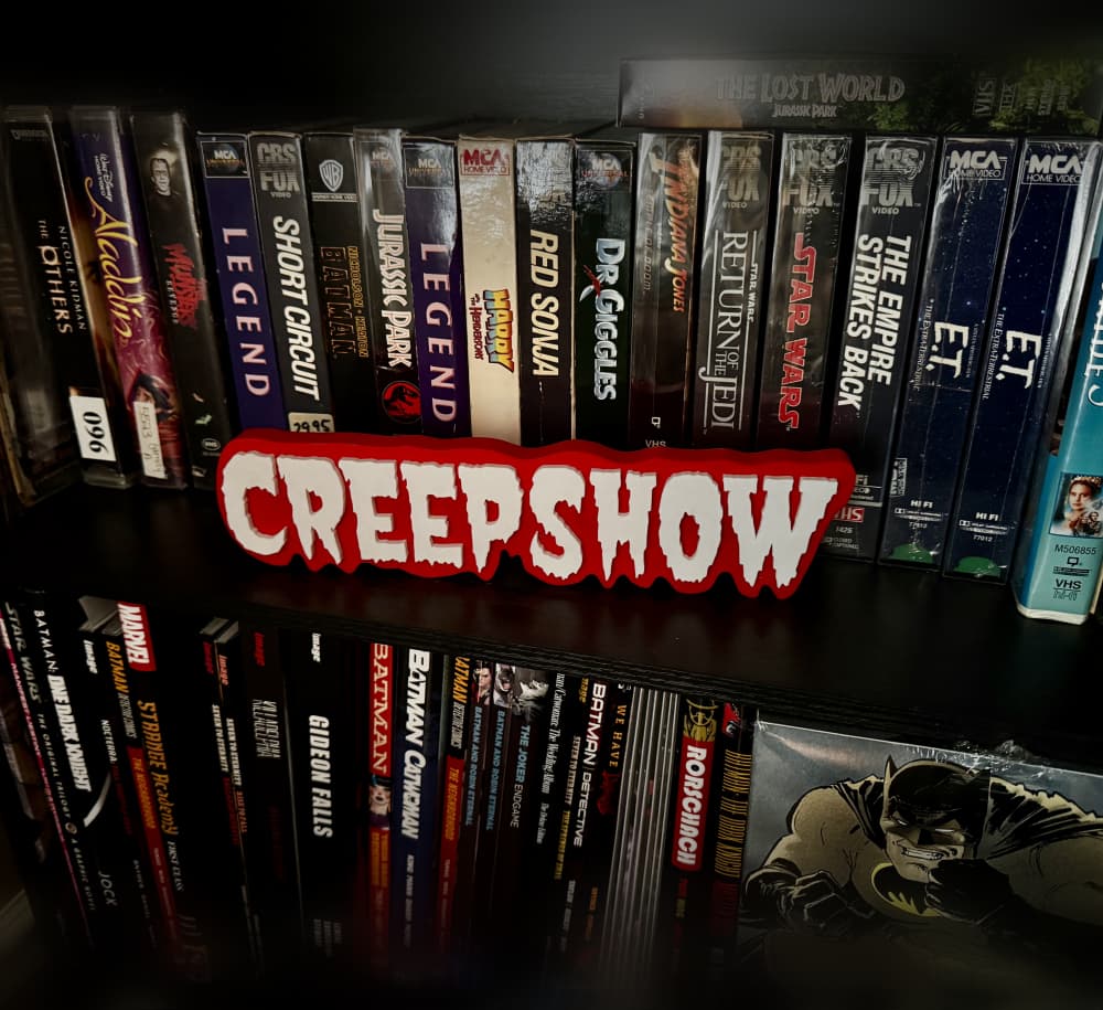 Creepshow Bookshelf Text Display 3d model