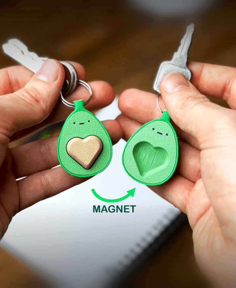 Avocado magnet Keychain 3d model