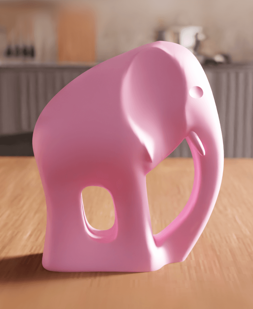 Low Poly Elephant Sculpture 3d model
