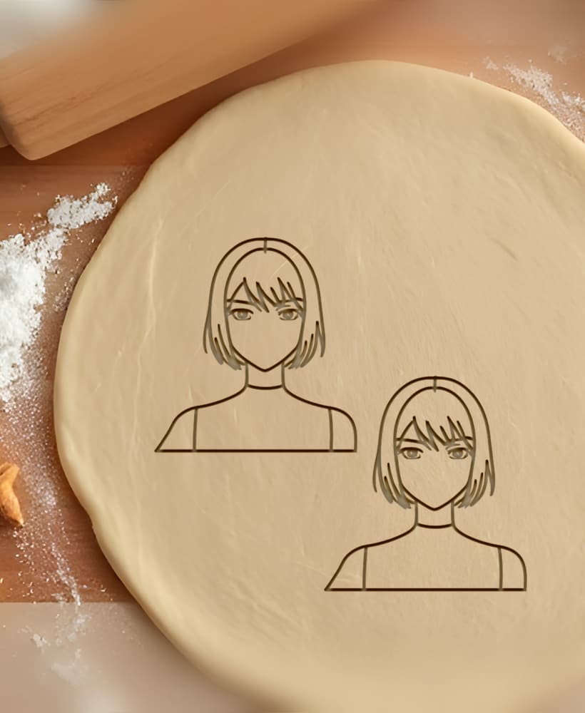 Anime Cookie Cutter, Biscuit Cutter 3d model