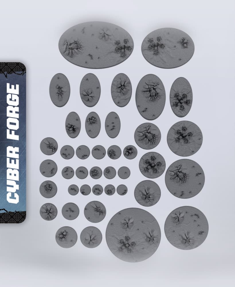 Neuro Noir Bases - With Free Cyberpunk - Sci-Fi Gift Ideas for RPG and Wargamers 3d model