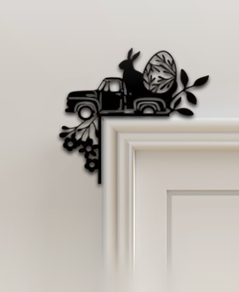 Rabbit Door Corner Decor 3d model