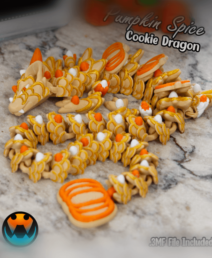 Pumpkin Spice Cookie Dragon 3d model