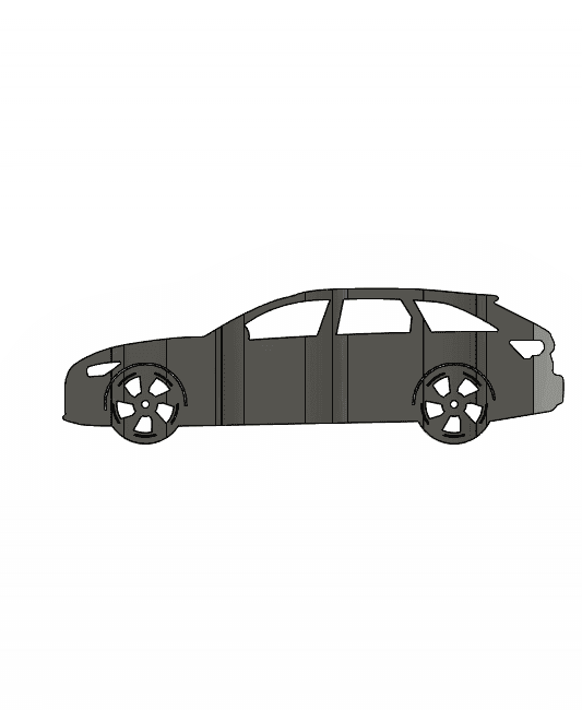 RS6 Avant 3D Car Flip Art Desk Display 3d model