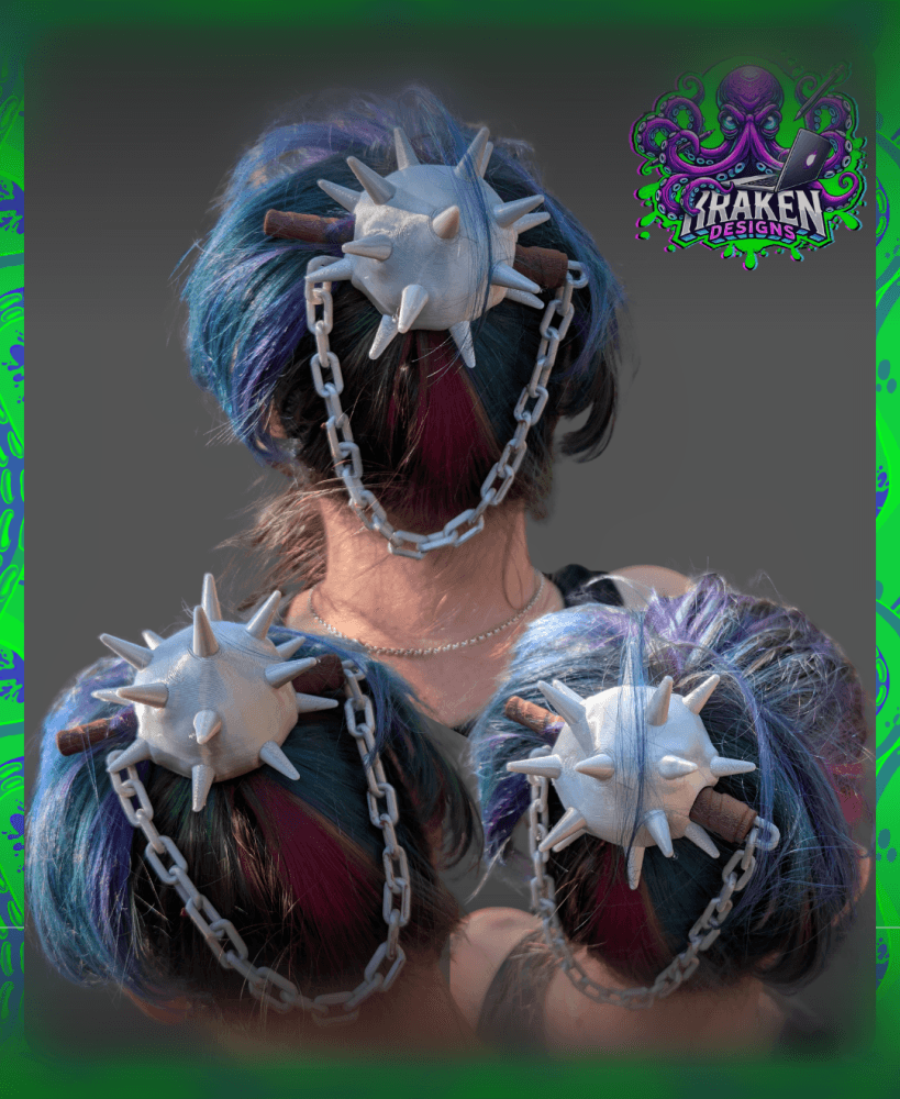 Flail Hair Pin 3d model