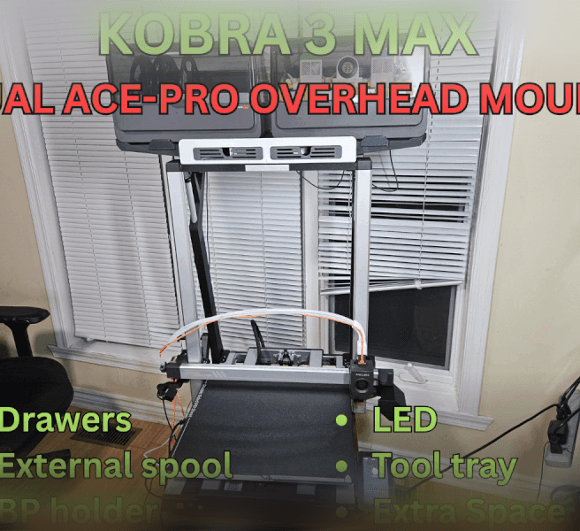 ANYCUBIC KOBRA 3 MAX DUAL ACE-PRO OVERHEAD MOUNT 3d model
