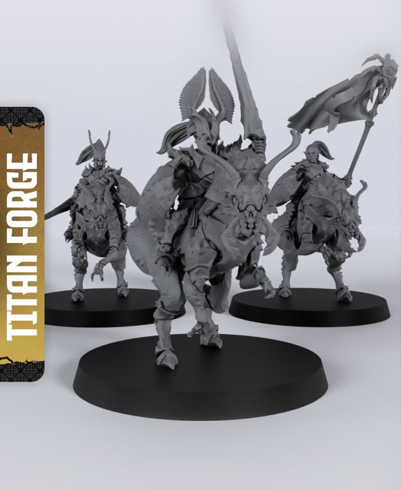 Dread Knights - With Free Dragon - 5e DnD Inspired for RPG and Wargamers 3d model