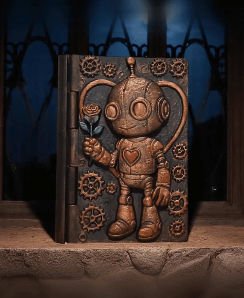 Steampunk Robot Book Box 3d model