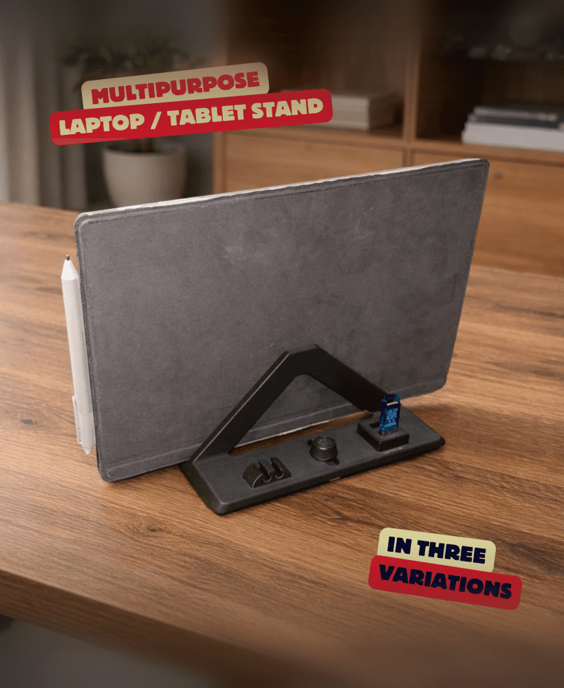 LAPTOP / TABLET STAND WITH LOCK MECHANISM / LAPTOP STAND / MACBOOK STAND / OFFICE ORGANIZER 3d model