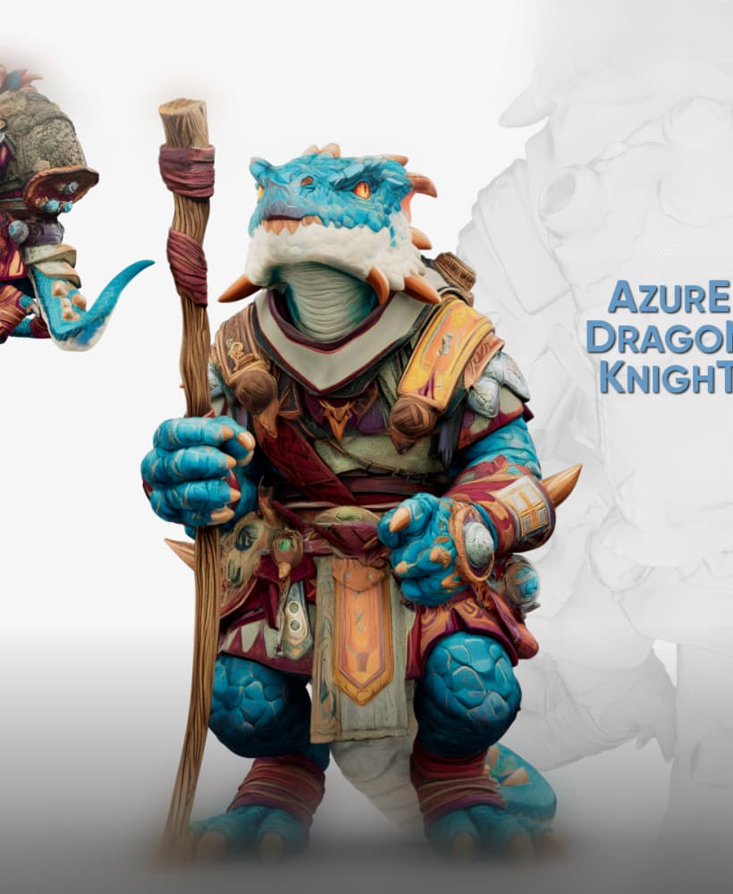 Azure Dragon Knight 3d model