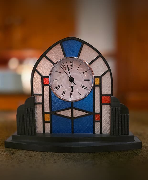 Stained Glass Clock 3d model