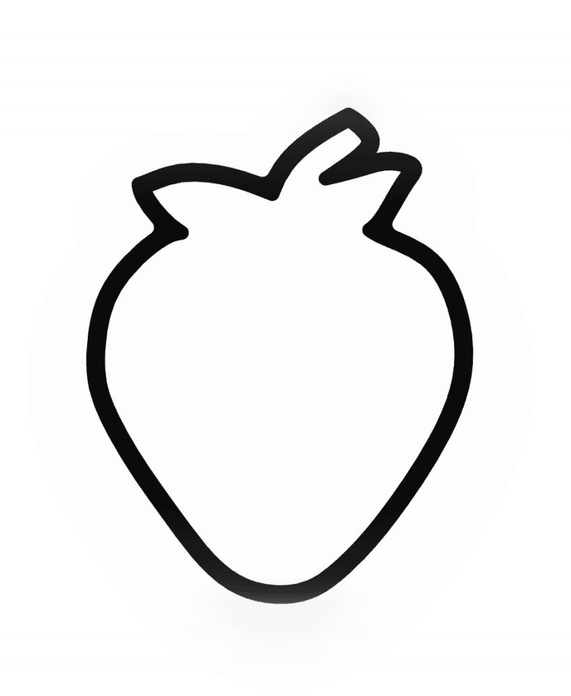 Strawberry Cookie Cutter STL File - 4 inches 3d model