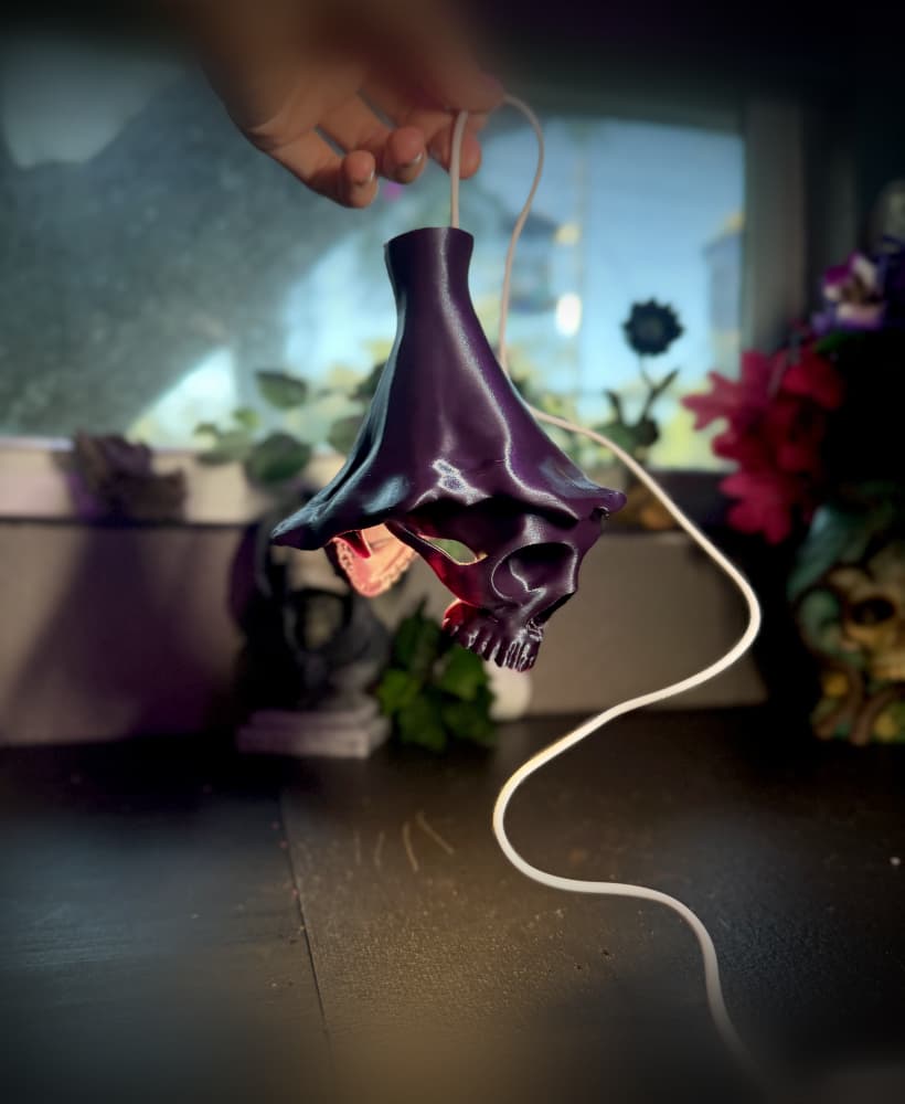 Hanging Skull flower light 3d model
