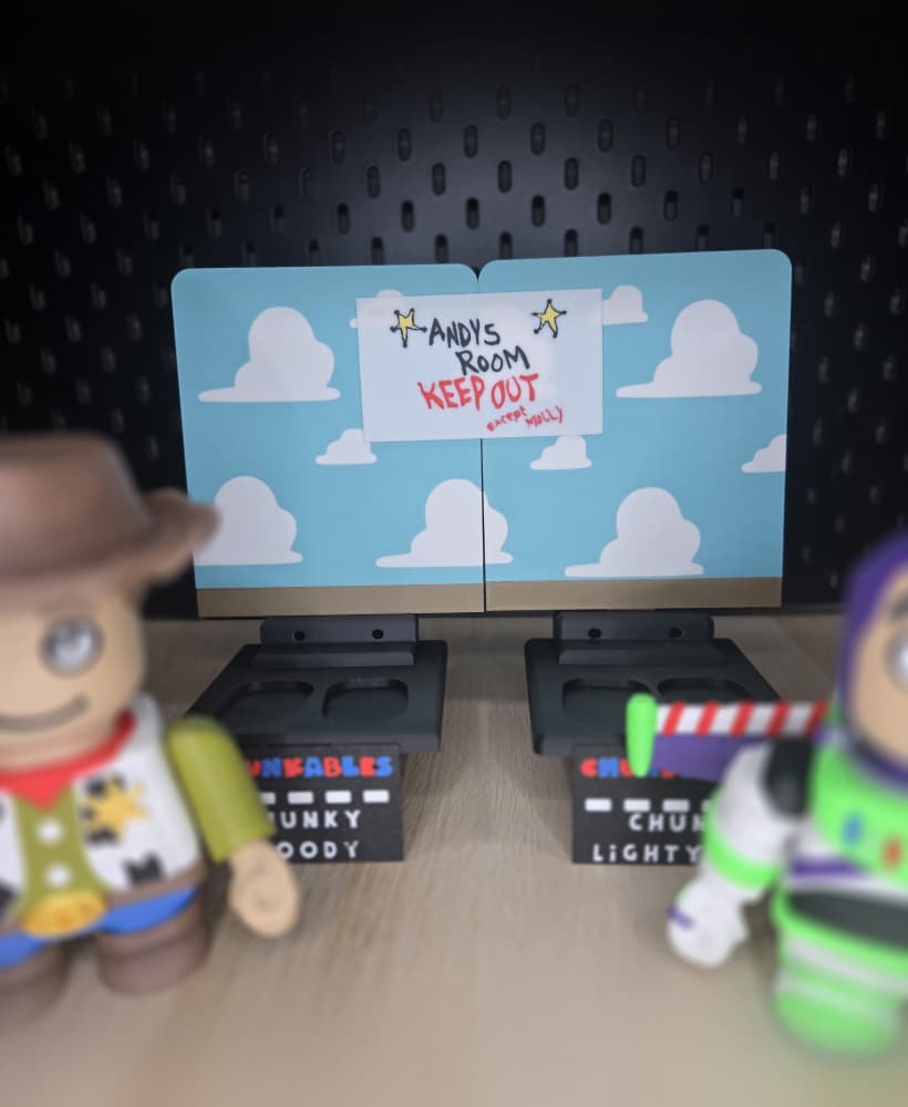 Chunky Woody and Chunk Lightyear Multicolor Backdrop 3d model