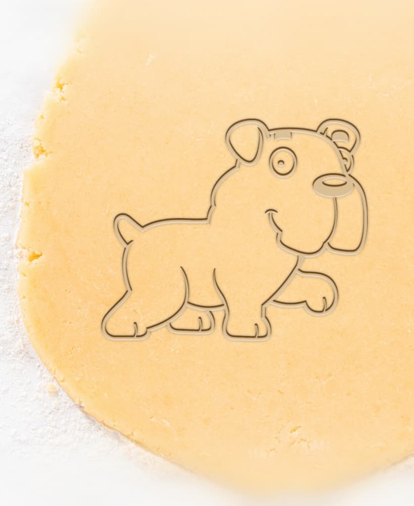 Dog Cookie Cutter, Biscuit Cutter 3d model