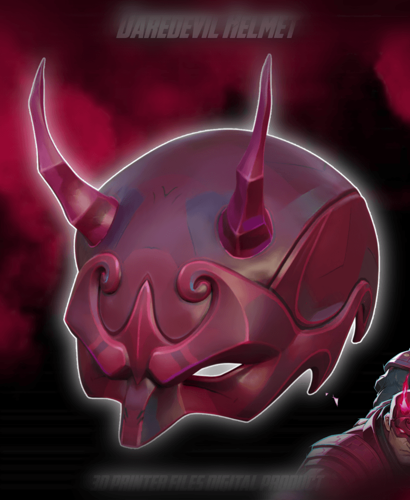 Daredevil Cosplay Helmet Mask Marvel Rivals 3d model