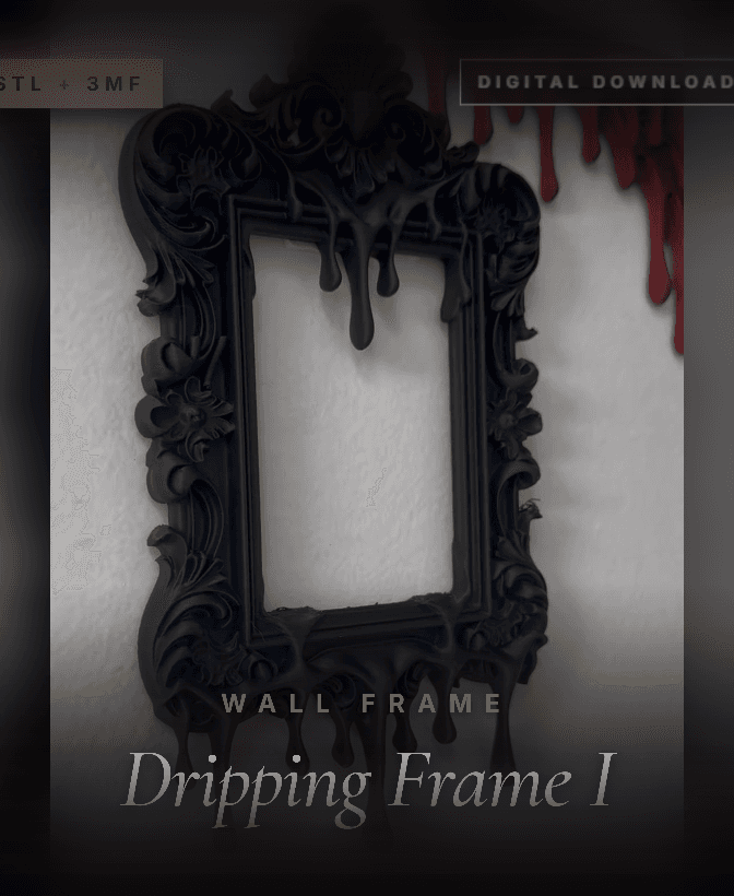 Dripping Frame Victorian Gothic Wall Decor Dark Academia Gothic Picture Frame 3d model